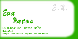 eva matos business card